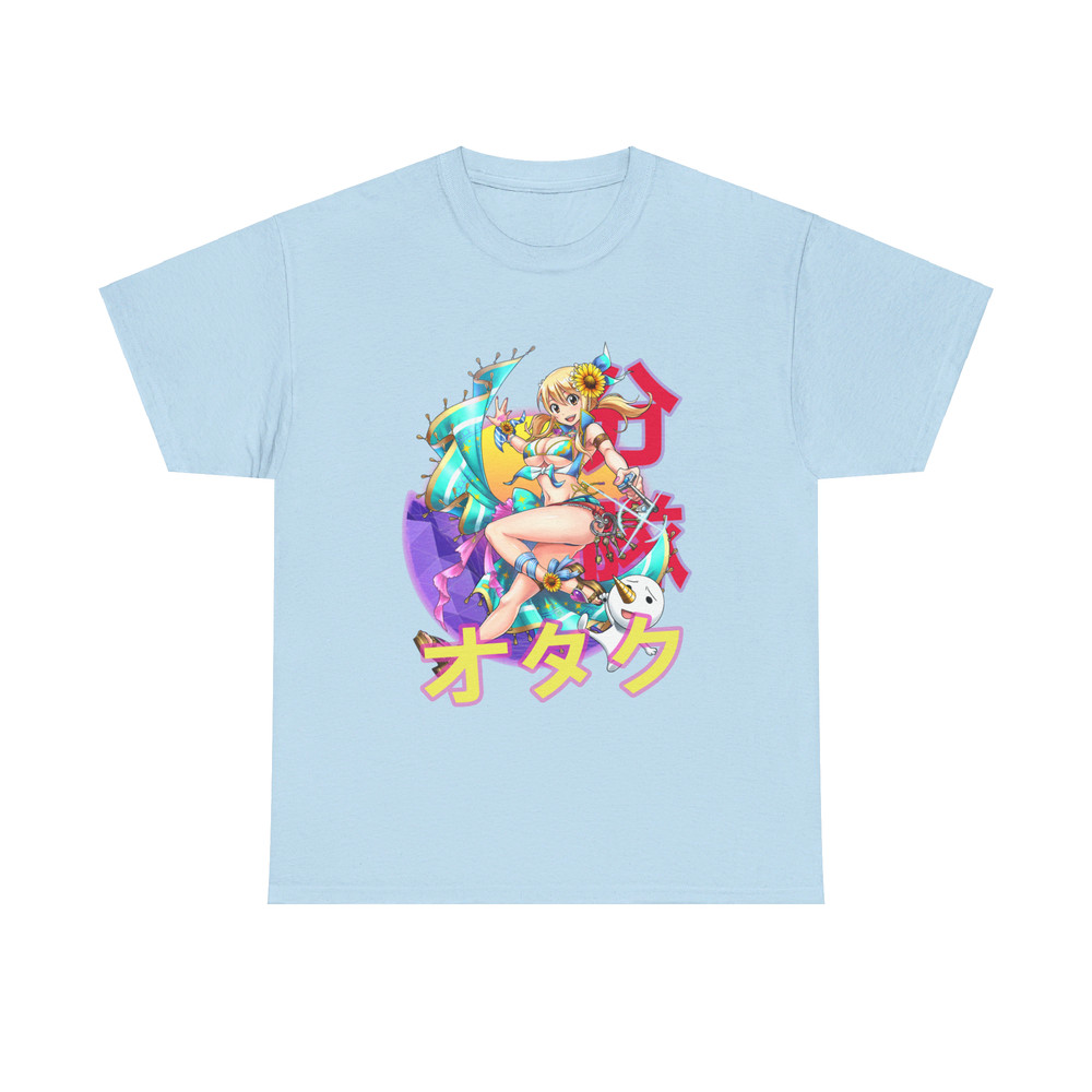 Lucy Heartfilia Fairy Tail Feari Teiru Retro Sunset Anime Unisex TShirt 4