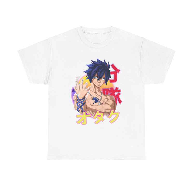 Gray Fullbuster Fairy Tail Feari Teiru Retro Sunset Anime Unisex TShirt 1