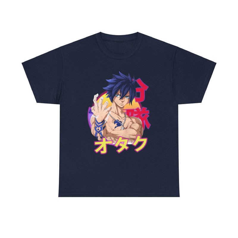 Gray Fullbuster Fairy Tail Feari Teiru Retro Sunset Anime Unisex TShirt 5