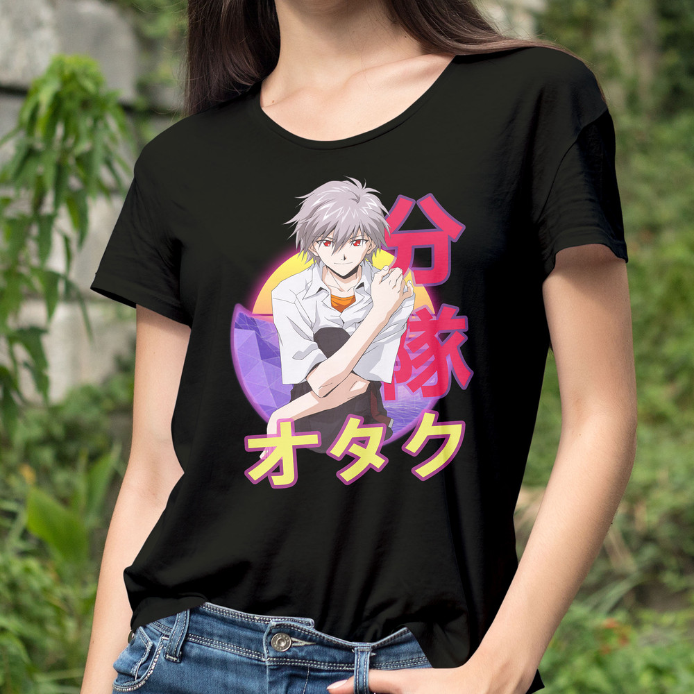 Kaworu Nagisa Neon Genesis Evangelion Retro Sunset Anime Unisex TShirt 0