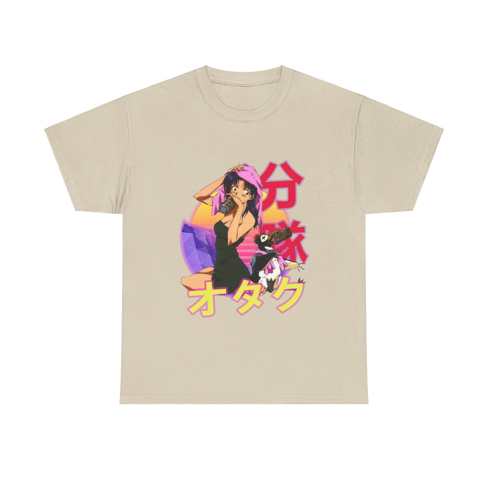 Misato Katsuragi Neon Genesis Evangelion Retro Sunset Anime Unisex TShirt 3