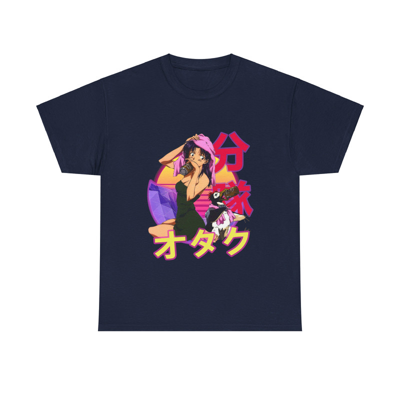 Misato Katsuragi Neon Genesis Evangelion Retro Sunset Anime Unisex TShirt 5