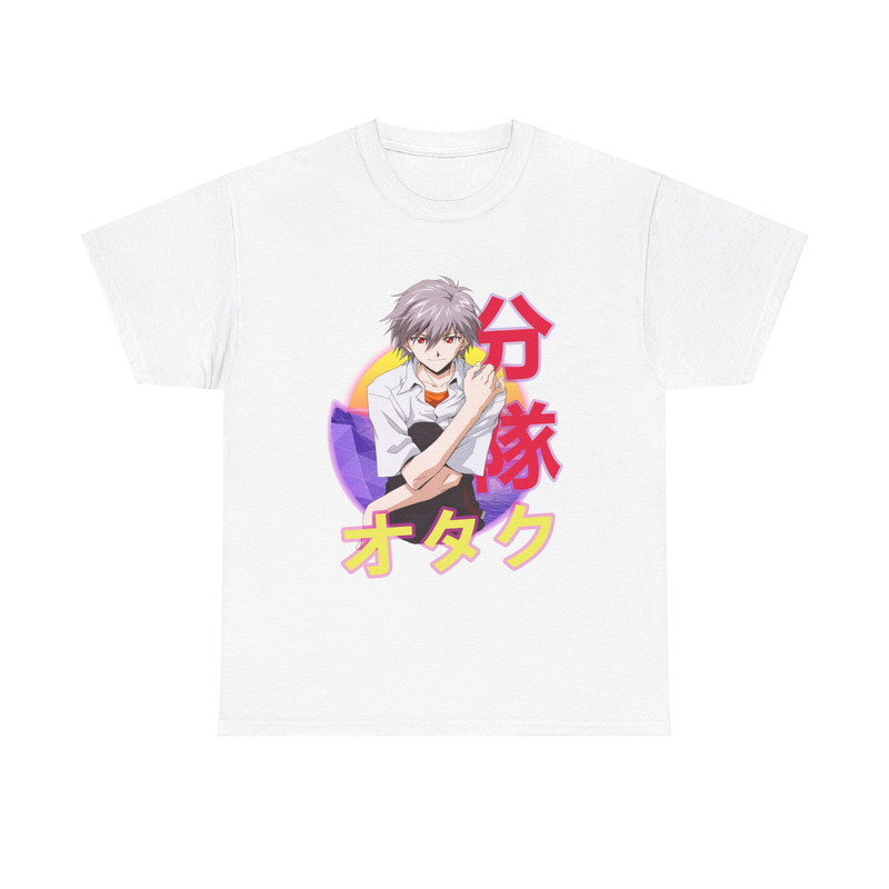 Kaworu Nagisa Neon Genesis Evangelion Retro Sunset Anime Unisex TShirt 1