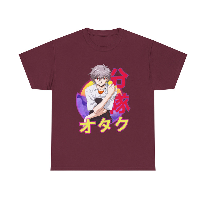 Kaworu Nagisa Neon Genesis Evangelion Retro Sunset Anime Unisex TShirt 2
