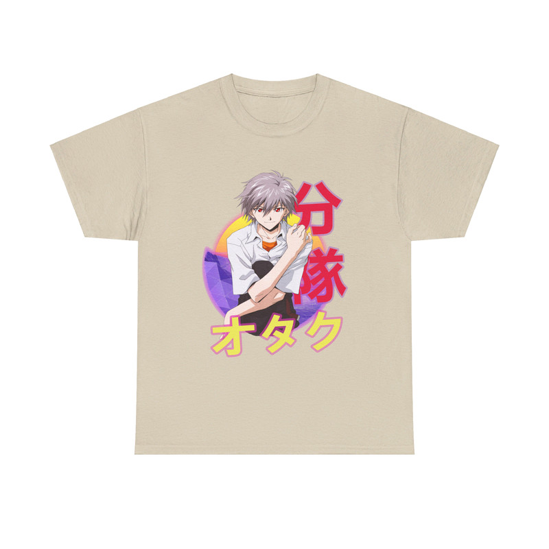 Kaworu Nagisa Neon Genesis Evangelion Retro Sunset Anime Unisex TShirt 3