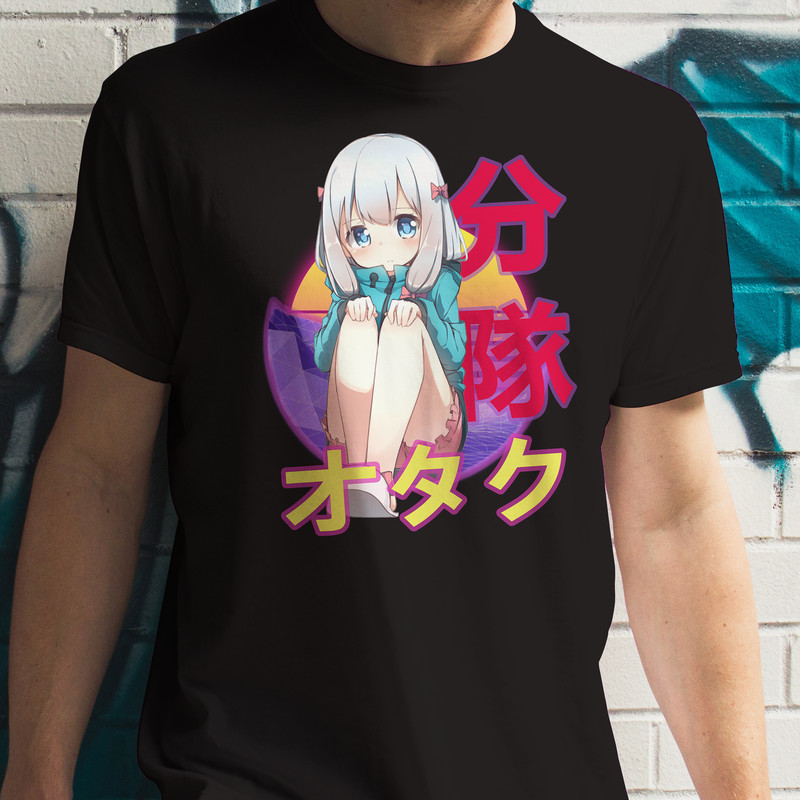Izumi Sagiri Eromanga Sensei Retro Sunset Anime Unisex TShirt 0