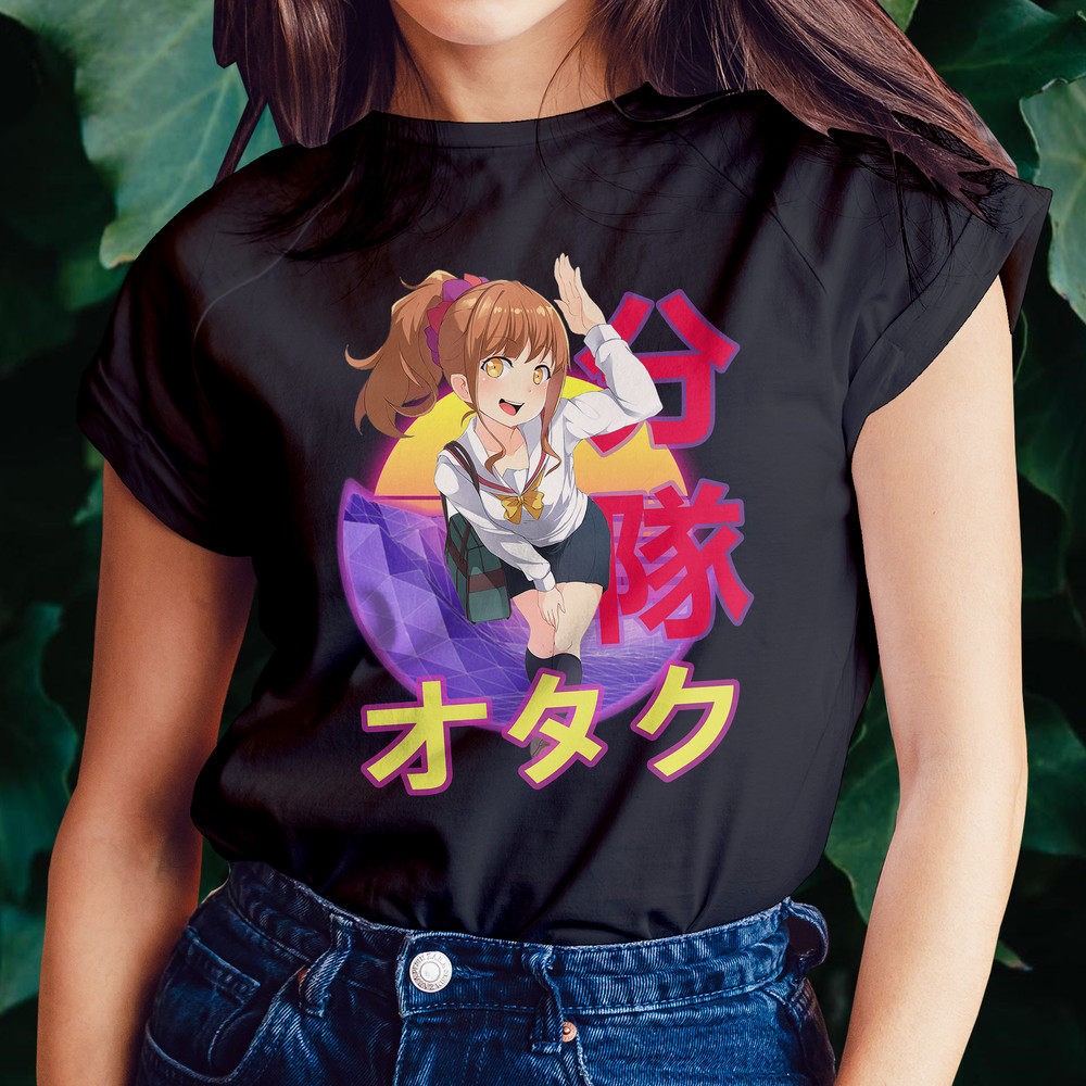 Jinno Megumi Eromanga Sensei Retro Sunset Anime Unisex TShirt 0