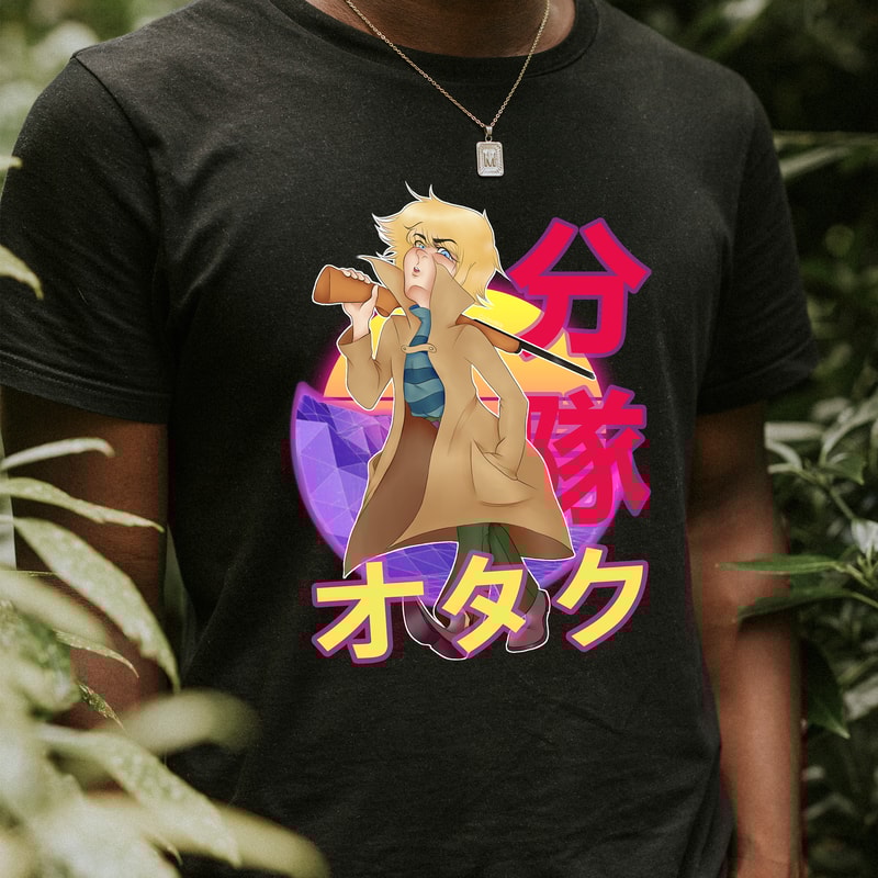 Ryo Asuka Devilman Crybaby Retro Sunset Anime Unisex TShirt 0