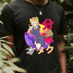 lotte jansson little witch academia ritoru witchi akademia retro sunset anime unisex t-shirt