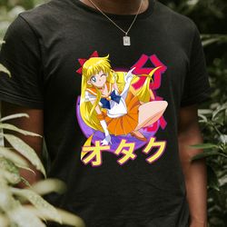 minako aino sailor venus sailor moon sera mun retro sunset anime unisex t-shirt