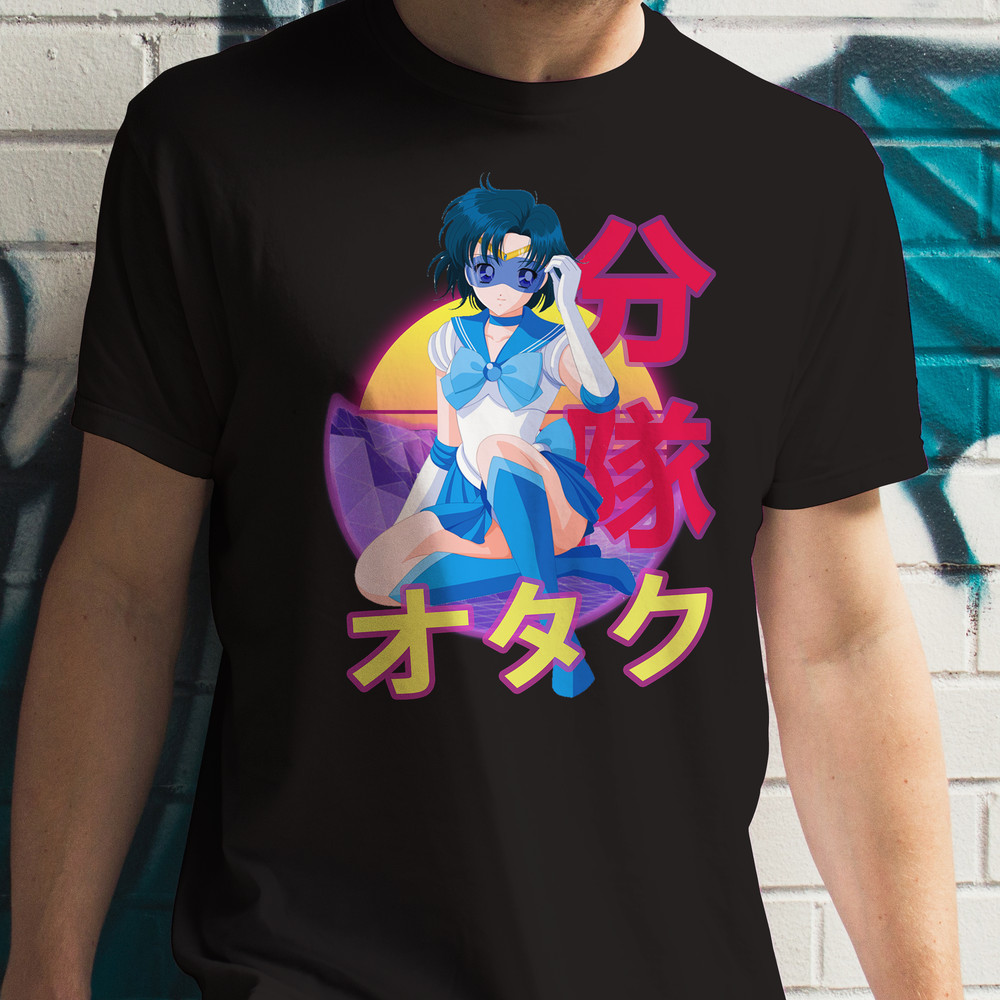 Ami Mizuno Sailor Mercury Sailor Moon Sera Mun Retro Sunset Anime Unisex TShirt 0