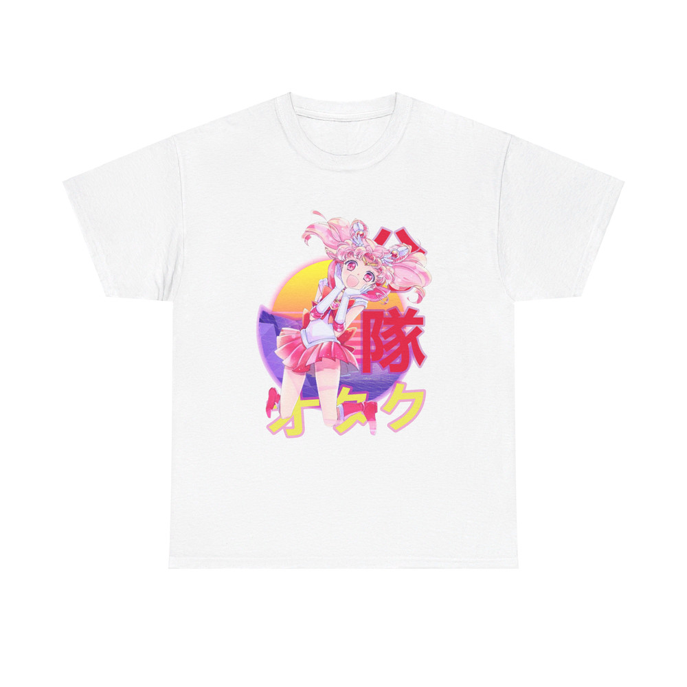 Chibiusa Sailor Chibi Moon Sailor Moon Sera Mun Retro Sunset Anime Unisex TShirt 1