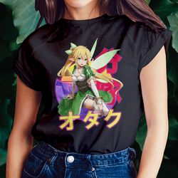 leafa kirigaya suguha sword art online sao retro sunset anime unisex t-shirt