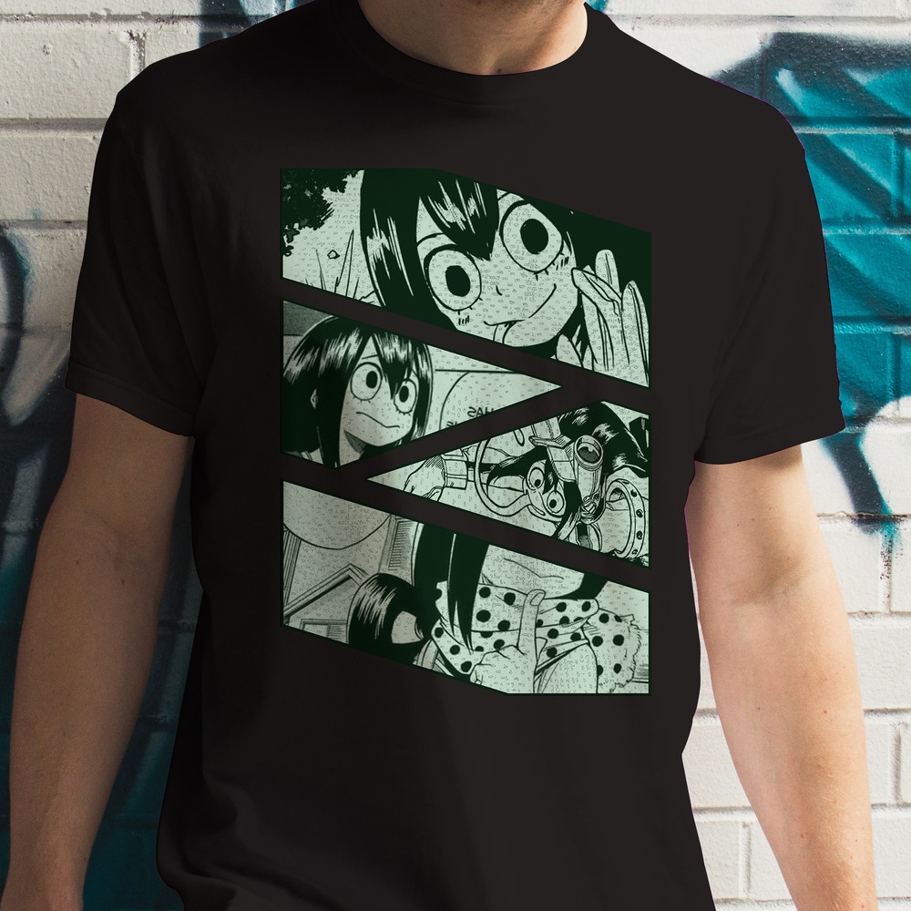 Tsu Tsuyu Asui My Hero Academia BNHA Manga Panel Anime Unisex TShirt 0
