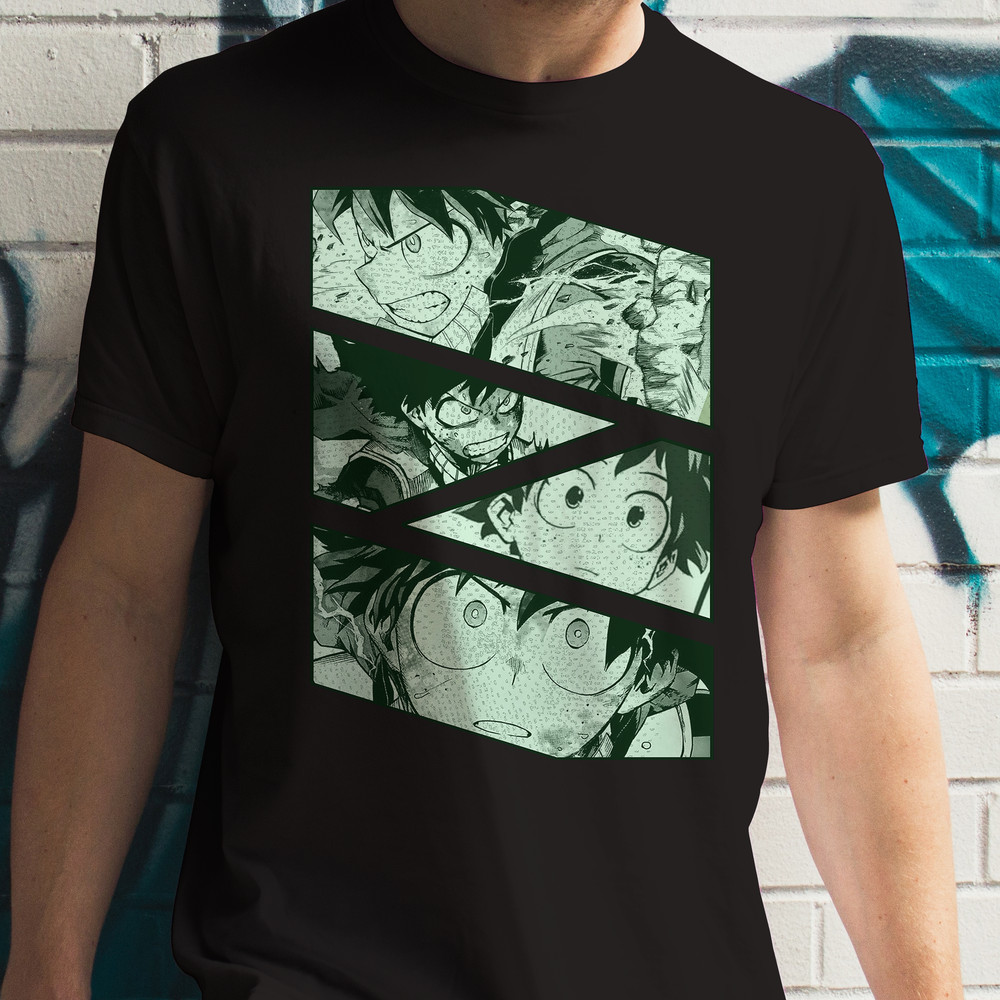 Deku Izuku Midoriya My Hero Academia BNHA Manga Panel Anime Unisex TShirt 0
