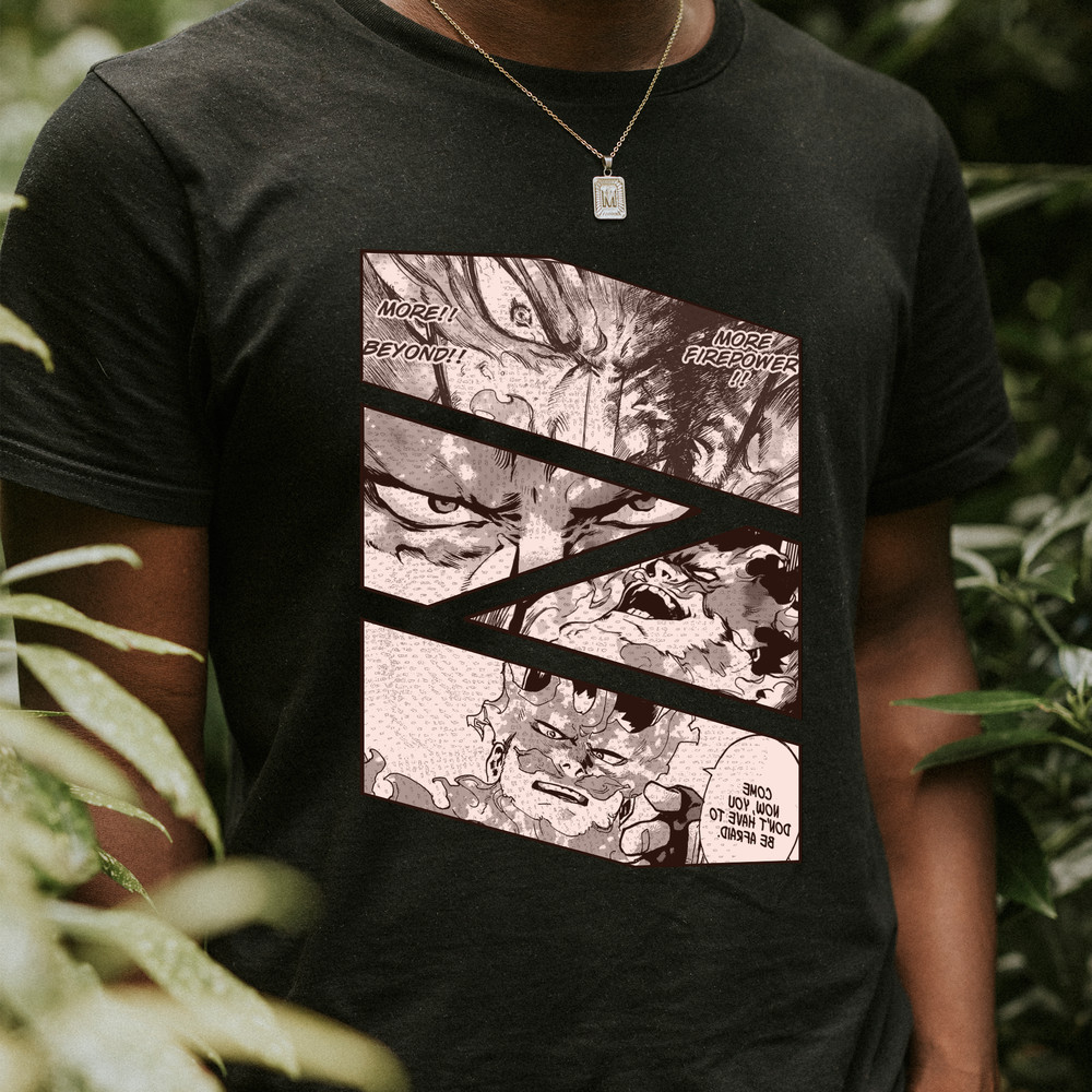 Endeavor Enji Todoroki My Hero Academia BNHA Manga Panel Anime Unisex TShirt 0