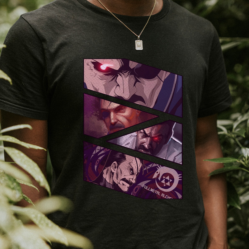 King Bradley FMAB Fullmetal Alchemist Manga Panel Anime Unisex TShirt 0