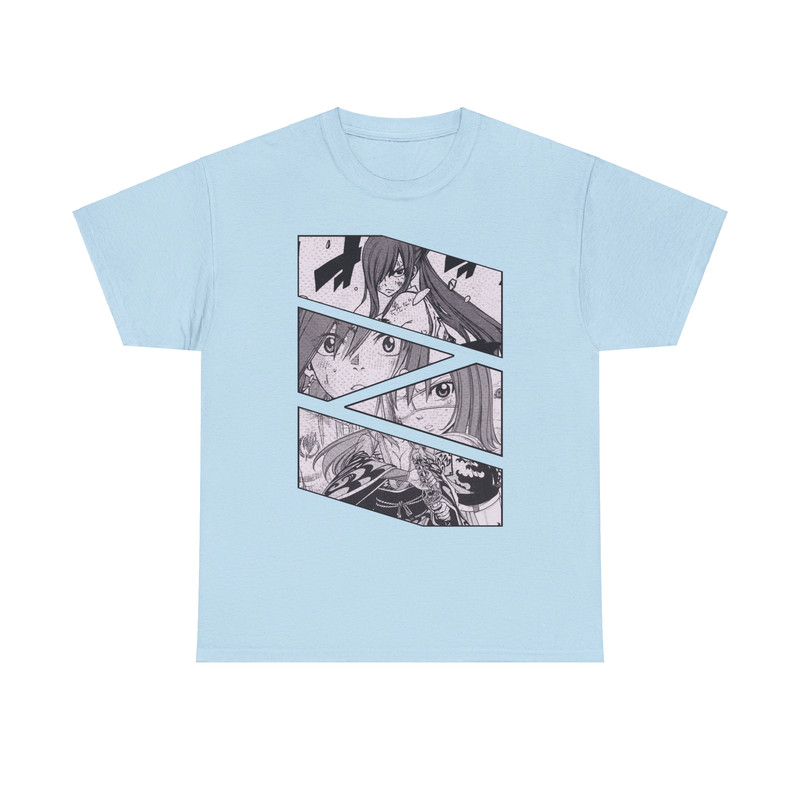 Erza Scarlet Fairy Tail Feari Teiru Manga Panel Anime Unisex TShirt 4