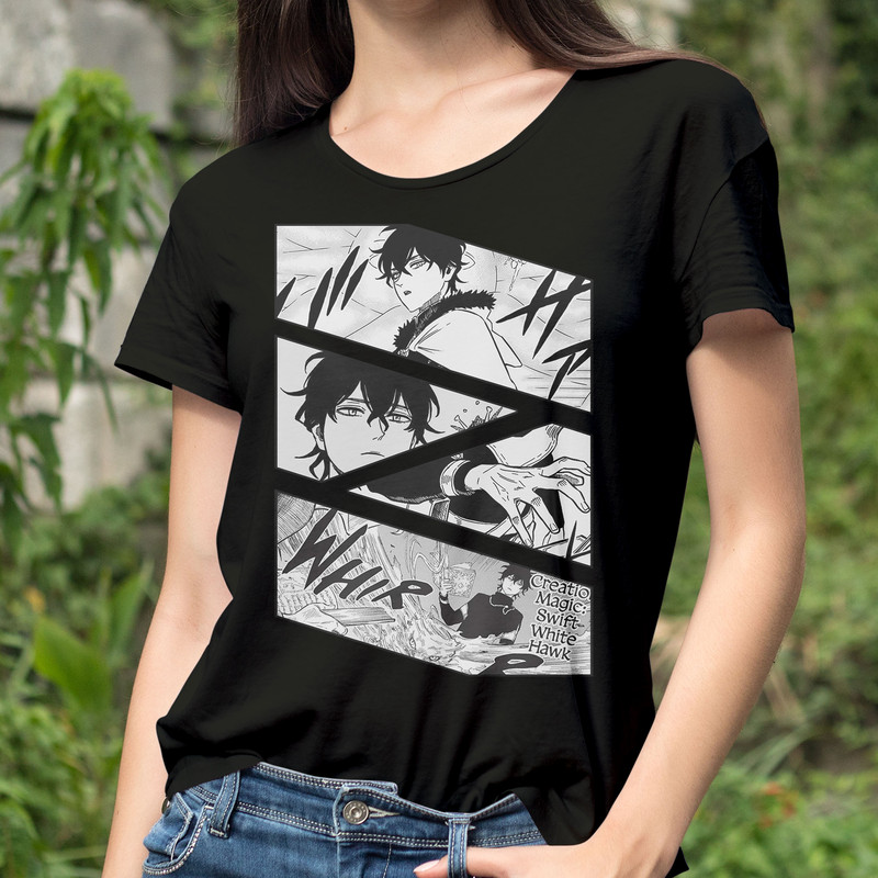 Yuno Grinberryall Black Clover Burakku Kuroba Manga Panel Anime Unisex TShirt 0