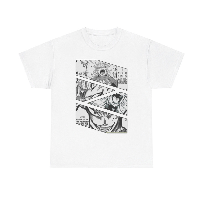 Mereoleona Vermillion Black Clover Burakku Kuroba Manga Panel Anime Unisex TShirt 1