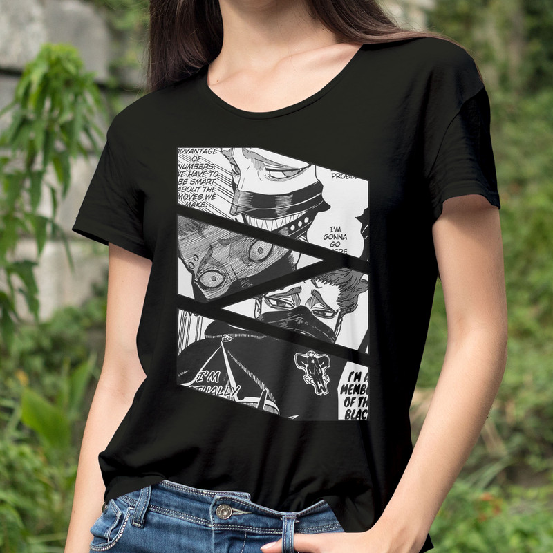 Zora Ideale Black Clover Burakku Kuroba Manga Panel Anime Unisex TShirt 0