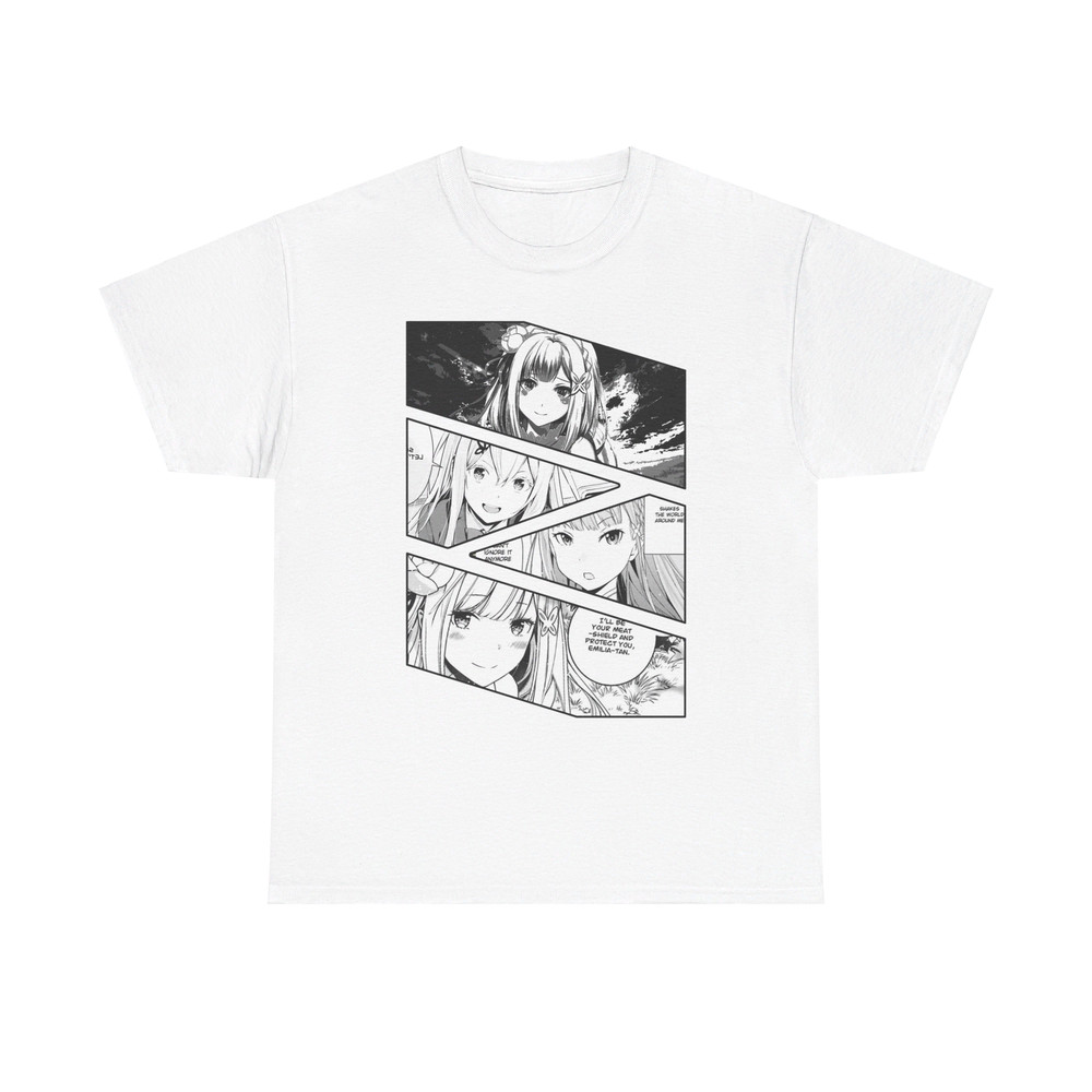 Emilia ReZero Starting Life In Another World Manga Panel Anime Unisex TShirt 1