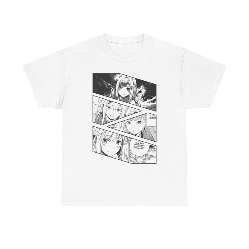 Emilia ReZero Starting Life In Another World Manga Panel Anime Unisex TShirt 1