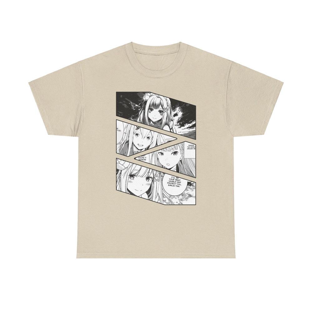 Emilia ReZero Starting Life In Another World Manga Panel Anime Unisex TShirt 3