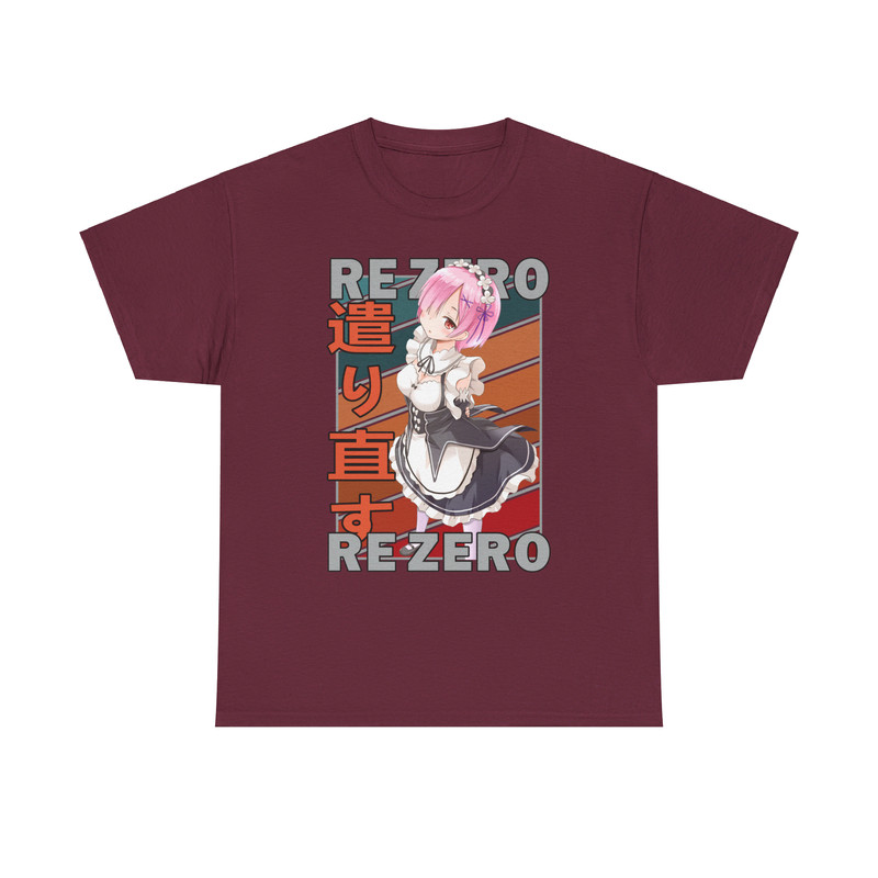 Ram ReZero Starting Life In Another World Vintage Palette Anime Unisex TShirt 2
