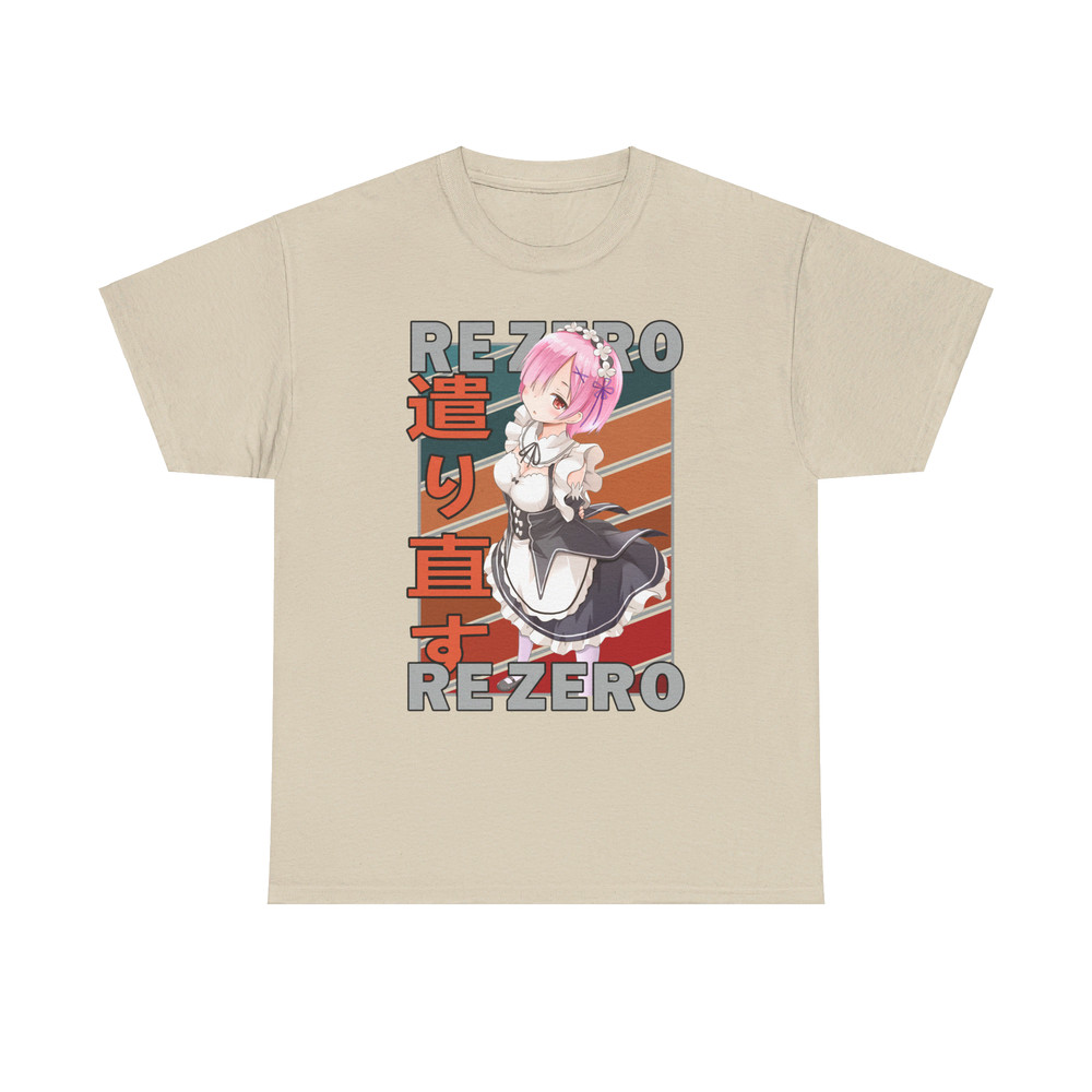 Ram ReZero Starting Life In Another World Vintage Palette Anime Unisex TShirt 3