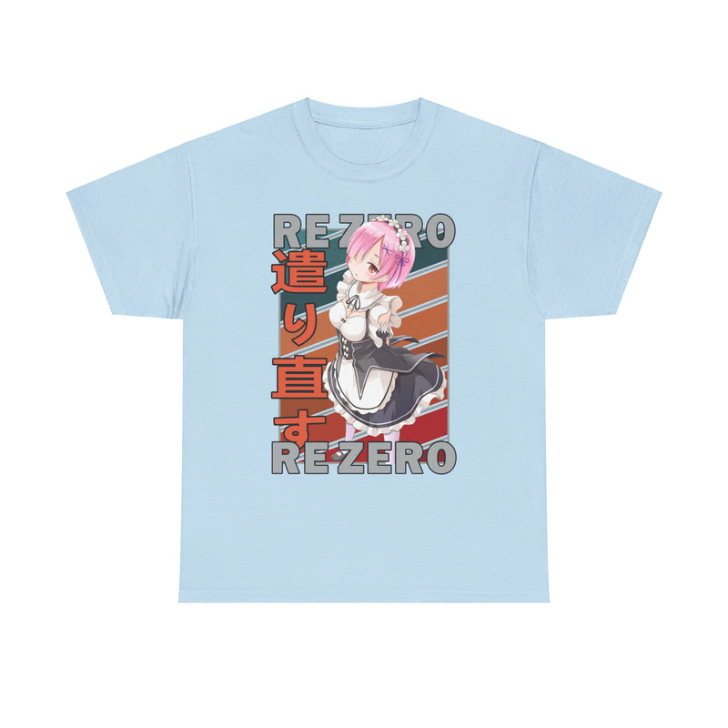 Ram ReZero Starting Life In Another World Vintage Palette Anime Unisex TShirt 4