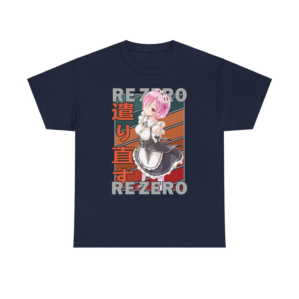 Ram ReZero Starting Life In Another World Vintage Palette Anime Unisex TShirt 5