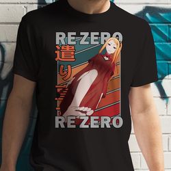 priscilla barielle rezero starting life in another world vintage palette anime unisex t-shirt