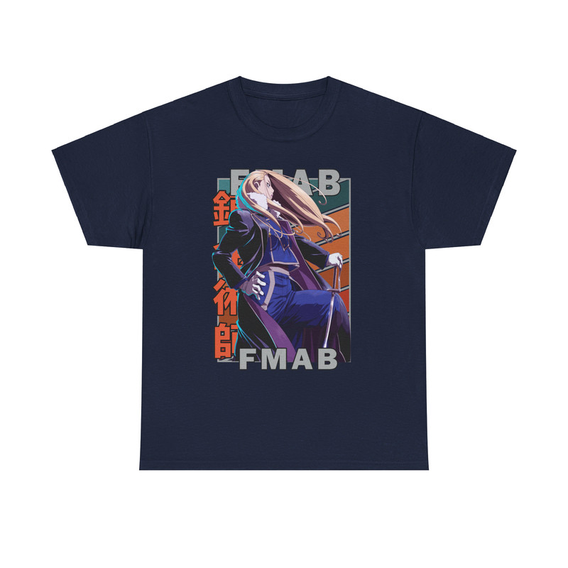 Olivier Mira Armstrong Fullmetal Alchemist Brotherhood FMAB FMA Vintage Palette Anime Unisex TShirt 5