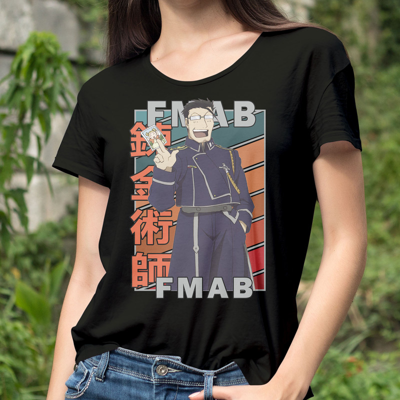 Maes Hughes Fullmetal Alchemist Brotherhood FMAB FMA Vintage Palette Anime Unisex TShirt 0