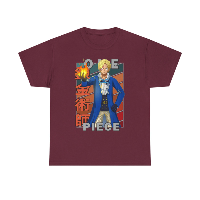 Flame Emperor Sabo One Piece Wan Pisu Vintage Palette Anime Unisex TShirt 2