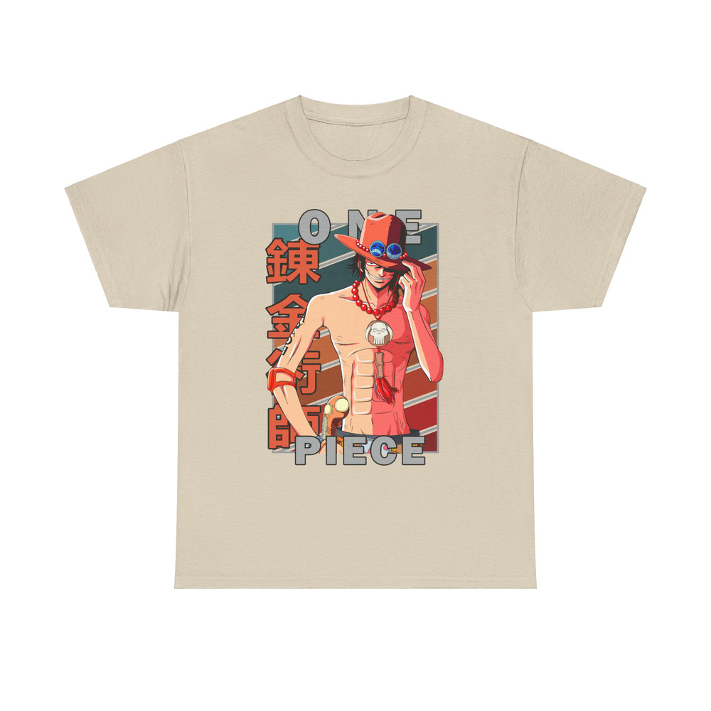 Portgas D Ace Fire Fist One Piece Wan Pisu Vintage Palette Anime Unisex TShirt 3