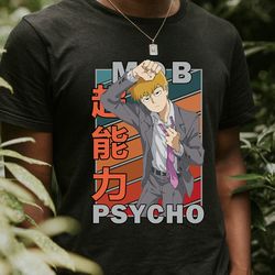 arataka reigen mob psycho 100 mobu saiko hyaku vintage palette anime unisex t-shirt
