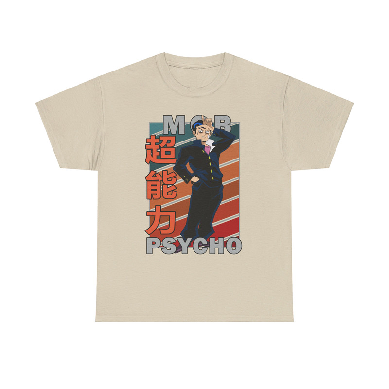Tenga Onigawara Mob Psycho 100 Mobu Saiko Hyaku Vintage Palette Anime Unisex TShirt 3