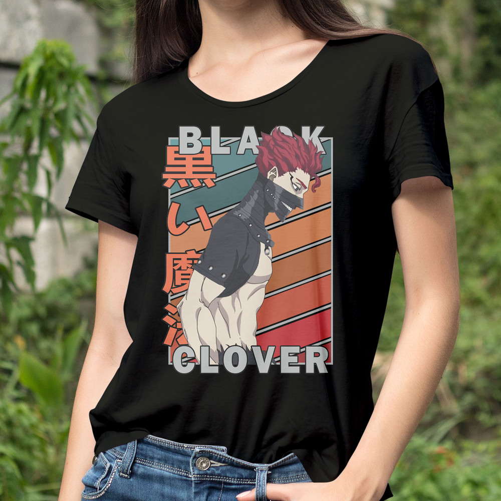 Zora Ideale Black Clover Burakku Kuroba Vintage Palette Anime Unisex TShirt 0