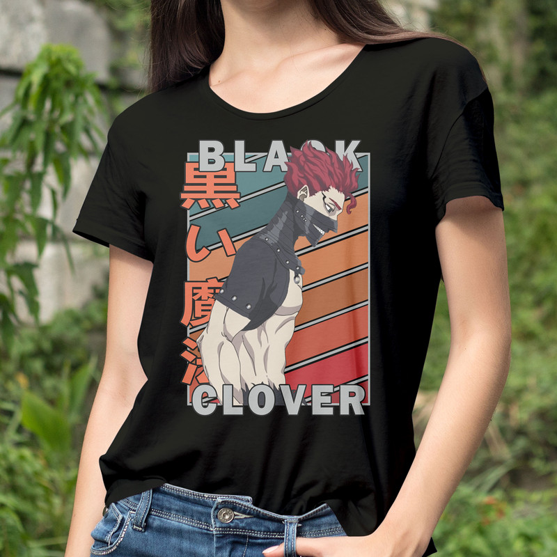 Zora Ideale Black Clover Burakku Kuroba Vintage Palette Anime Unisex TShirt 0