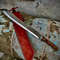 Handmade D2 Steel Machete Knife Short Sword Full Tang Machete Knife Hunting Sword Rose Wood Handle  1