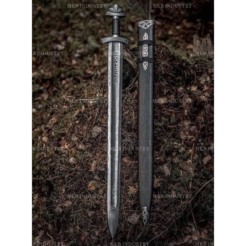 Handmade Damascus Steel Viking Sword Northmen Sword Viking Sharp Sword Battle Sword 0