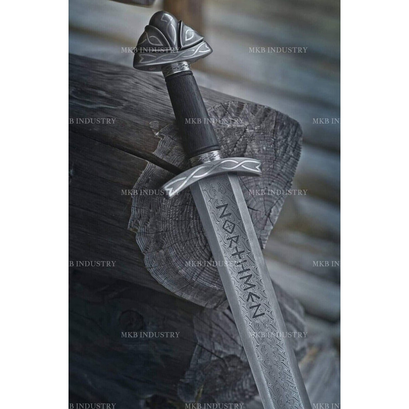 Handmade Damascus Steel Viking Sword Northmen Sword Viking Sharp Sword Battle Sword 1