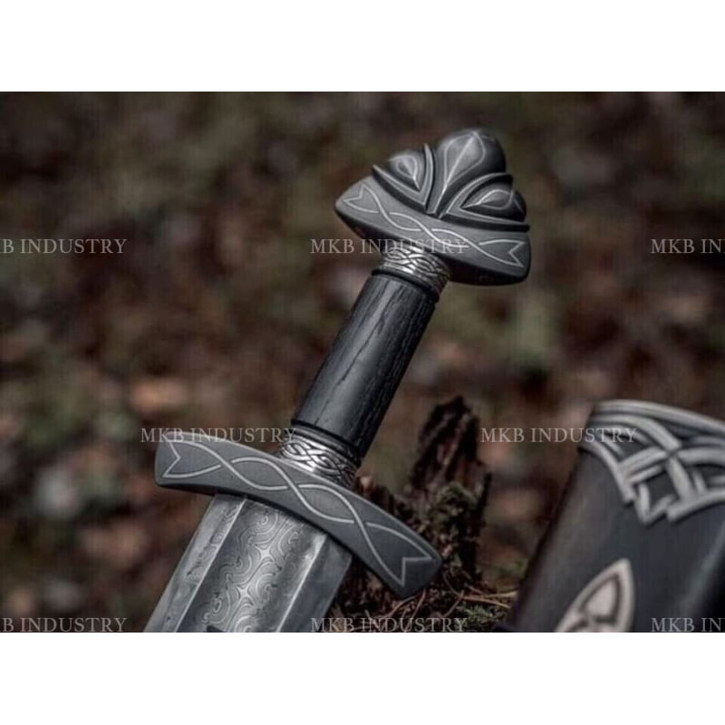 Handmade Damascus Steel Viking Sword Northmen Sword Viking Sharp Sword Battle Sword 3