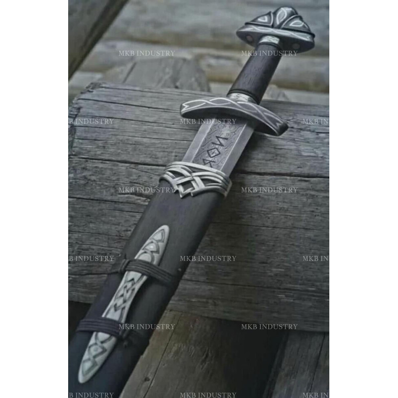 Handmade Damascus Steel Viking Sword Northmen Sword Viking Sharp Sword Battle Sword 4
