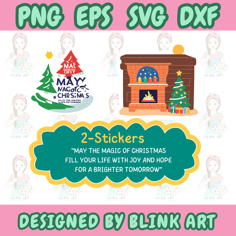 Digital FIle PngSvgEpsDxf May The Magic Of Christmas Fill Your Life With Joy And Hope For A Brighte 0