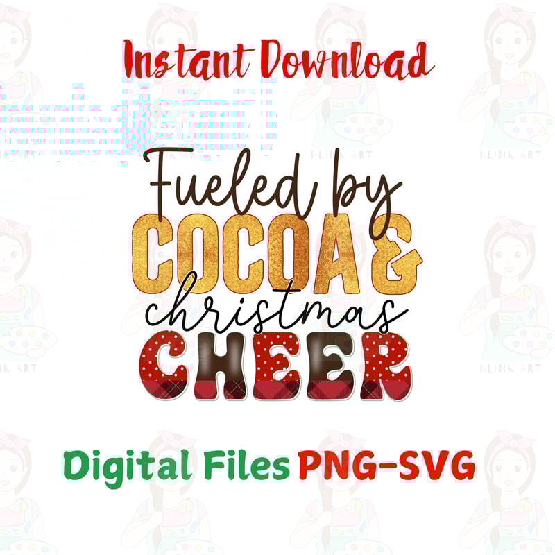Fueled By Cocoa Christmas Cheer PNGSVG Fueled By Christmas Cheer PNG 0
