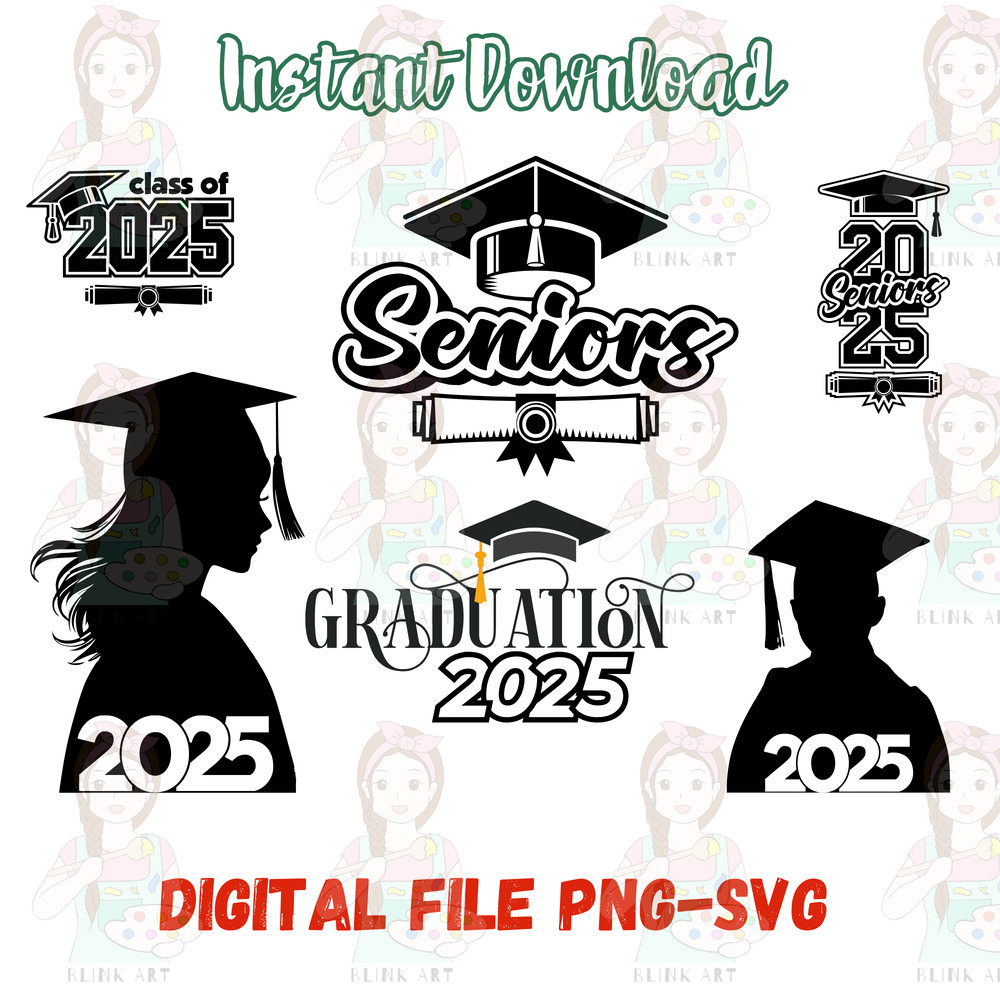 Senior 2025 Svg Bundle Graduation SVG Senior Class Of 2025 SVG Senior Graduationhigh School Shirt S 0