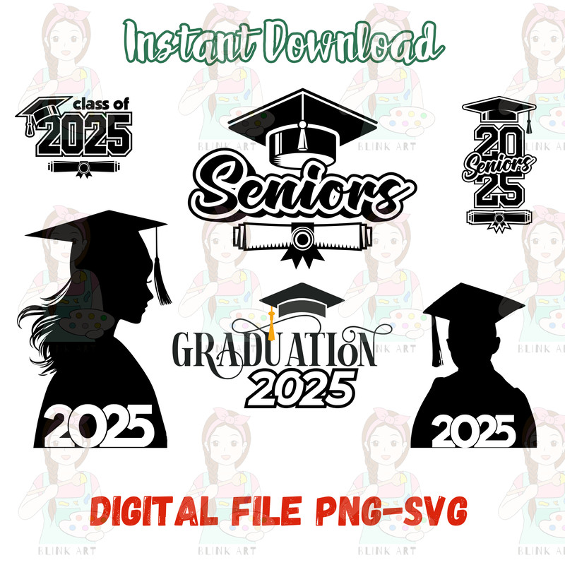 Senior 2025 Svg Bundle Graduation SVG Senior Class Of 2025 SVG Senior Graduationhigh School Shirt S 0